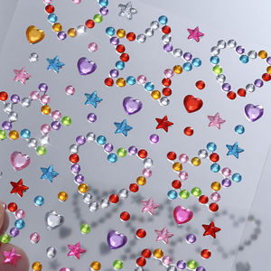 Gouttes d'Eau de Diamant 5D pour Visage, Gouttes d'Eau en Strass, Fard à Paupières en Cristal, Autocollant de Maquillage pour le Corps, 1 Pièce - Product Image 6