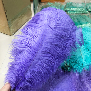 Aqua Color <span class=keywords><strong>Nando</strong></span> pluma púrpura avestruz plumas turquesa cóctel pluma Gallo cola ajuste para carnaval ala Decoración - Product Image 4