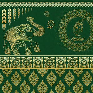 Design con Scenografia di Elefanti Cartoon per Camere d'Albergo, Stile con Foglie di Cocco, <span class=keywords><strong>Sfondo</strong></span> in Stile Costiero per Pareti - Product Image 2