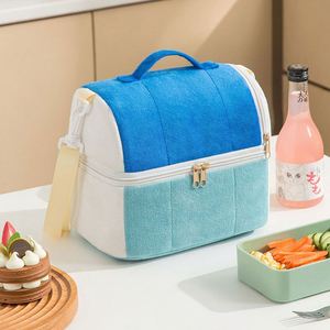 Custom Printed Portable Large Insulated Tote Bag Thermal Lunch <b>Cooler</b> Bag for Women with Strap - Product Image 4