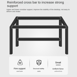 كبير بسيط حديث طاولة مزدوجة مدرب مكتب الكمبيوتر الصلبة الخشب طاولة العمل وكرسي مكتب مزيج للأسرة - Product Image 3