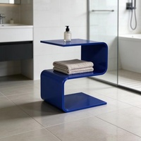 Table d'appoint/bord de lit pliable moderne en acrylique transparent en forme de H pour salon et chambre à coucher