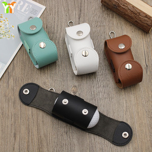 Japanese and Korean style golf <b>mini</b> waist <b>bag</b>, sports accessories, golf cleat pocket, waist-hanging leather golf <b>bag</b>. - Product Image 1