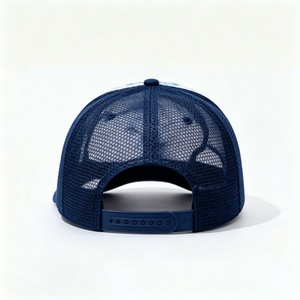 Custom Logo Navy Blue Marble Print Trucker Hat Adjustable Mesh Back Minimalist Casual Breathable <b>Cap</b> for Men <b>Women</b> - Product Image 3
