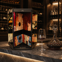 Boîte à vin de luxe pour 3 bouteilles, emballage personnalisé pour spiritueux, boîte cadeau en carton rigide, vente en gros
