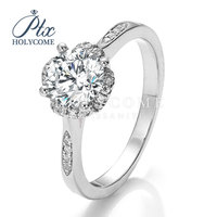In the Mood for Love design 1ct VVS D diamant 925 argent matériel femme bague moissanite