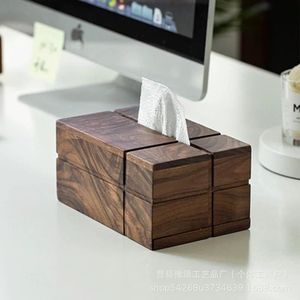 North American Black <b>Walnut</b> Wood Tissue Box Solid Wood Modern Design Living Room <b>Coffee</b> <b>Table</b> Use - Product Image 4