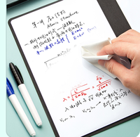 Carnet de notes effaçable personnalisé en cuir PU double face pour étudiants, tableau de planification, tableau de notes de bureau