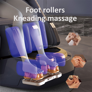 Chất lượng cao sang trọng 4D đầy đủ cơ thể không trọng lực nhà ghế massage LCD màn hình cảm ứng không dây điều khiển từ xa nén nóng massage - Product Image 4