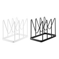 Étagère de rangement de cuisine multi-niveaux pour couvercles de casseroles, support de comptoir en métal, design moderne et simple, non pliable, pour cuisine