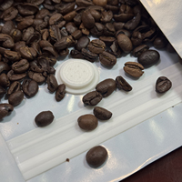 Sacs à café transparents personnalisés, finition mate, compostables, pochette à fond plat avec fermeture éclair de sécurité