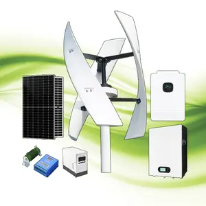 Generador de energía de turbina eólica de 5KW y 10KW y sistema de energía híbrida de paneles solares de 5KW para uso doméstico en granjas