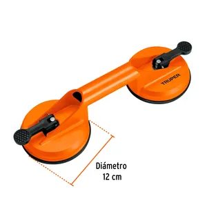Truper 2-ventosa sollevatore a vuoto in alluminio per vetro per installazione e rimozione del vetro - Product Image 3