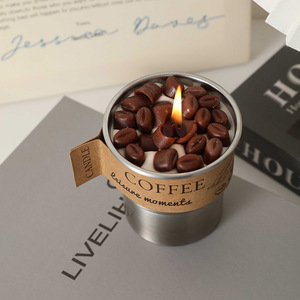 Simulation Coffee Bean Scented Candle Premium Soy Wax <b>Cup</b> Candle Aesthetic Decor Gift Fragrance Candle For Home Party - Product Image 3