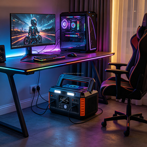 สถานีไฟฟ้าพกพา 110V 600W 520Wh สำหรับการตั้งแคมป์ช่วงสุดสัปดาห์ ทริปแคมป์ปิ้งกลางแจ้ง ปาร์ตี้แกลมปิ้ง และความบันเทิงในแคมป์ - Product Image 1