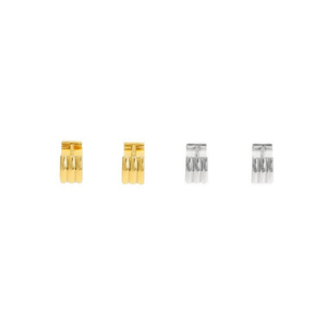 Klara Fine Clip On <b>Earrings</b> Gold Silver Acero 6mm 12 Pcs Set - Product Image 2