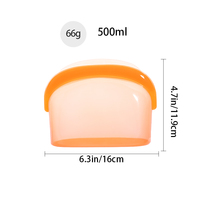 Sac de rangement en silicone de qualité alimentaire à impression personnalisée Lfgb Ensemble réutilisable avec fermeture éclair pour réfrigérateur