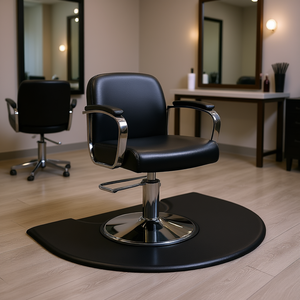 Tapis de sol semi-circulaire pour chaise de salon, 3 x 4 pieds, 1 pouce d'épaisseur, protection de sol en plastique pour mobilier de coiffeur, usage commercial - Product Image 2