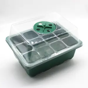 Wholesale Plastic Garden Nursery Carry Tray 6-12 Cell Germination Starter Pet/PP Material Seed Nursery Plug Trays Grow Box Lid