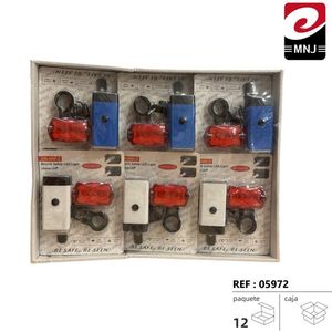 Set di luci di sicurezza a LED anteriori e posteriori per bicicletta, per ciclismo, con luci rosse e blu, confezione da 12 - Product Image 1