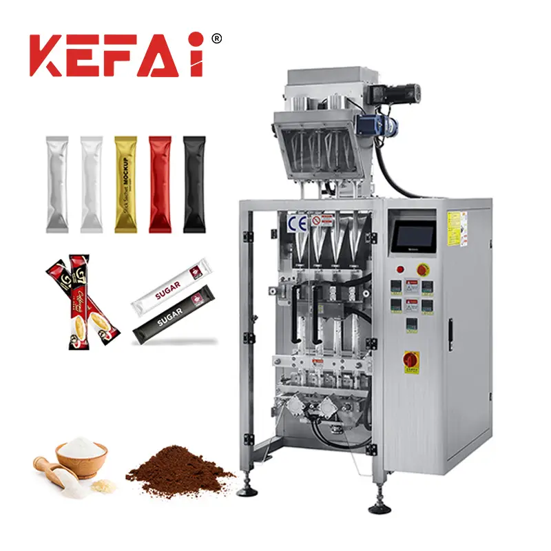 ماكينة تعبئة آلية متعددة المهام لأكياس مسحوق القهوة 1جم 2جم 5جم من KEFAI