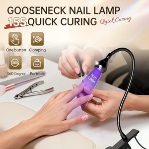 <span class=keywords><strong>Lampe</strong></span> à LED pour manucure, <span class=keywords><strong>lampe</strong></span> <span class=keywords><strong>de</strong></span> séchage pour vernis à ongles avec col <span class=keywords><strong>de</strong></span> cygne noir et <span class=keywords><strong>pince</strong></span> pour ongles en gel - Product Image 2