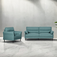 Conjunto de sofá de cuero doble/tres plazas personalizable moderno suministrado de fábrica para el hogar apartamento Villa escuela Hospital USO COMERCIAL