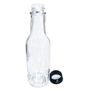 Botella vacía de vidrio transparente desechable especial, frasco vacío para salsa caliente, 8 oz, 250 ml, venta al por mayor - Product Image 2
