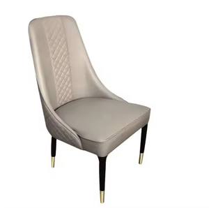 Chaise de salle à manger en cuir PU coloré rembourrée, fabrication OEM pour la maison - Product Image 5