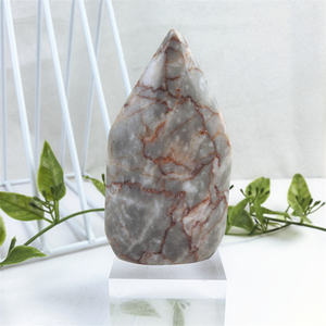 Piedra Curativa Natural en Oferta, Cristal Pulido de Materiales Mixtos, Adorno de Rubí para Decoración - Product Image 6