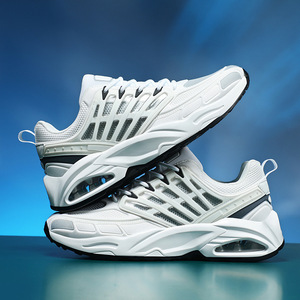 Venta al por mayor de fábrica ODM: Zapatillas deportivas de alta calidad para hombre con cordones modernos, tela de malla, transpirables y suelas gruesas. - Product Image 2