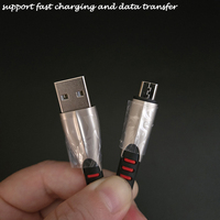 Câbles micro USB Android V8 à charge rapide tressés en nylon durable coloré Macaron de haute qualité