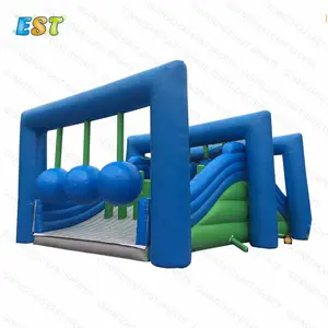 High Voltage challenge game 60 ft backyard inflatable obstacle course for kids adult