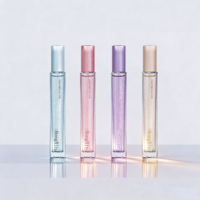 Flacon de parfum hexagonal en verre de 10 ml, personnalisé avec logo et couleur, en gros, long et fin, vide, avec compte-gouttes, pour cosmétiques et collyres