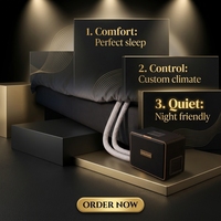 Matelas chauffant AuraPrime à refroidissement par eau, système de climatisation de lit à deux zones pour huit personnes, alternative au matelas traditionnel