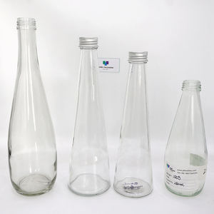 Clear Super Flint <b>Glass</b> Water <b>Bottle</b> with Screw Cap for Mineral Water Juice Beverage 290ml 330ml <b>500ml</b> 750ml Custom Logo - Product Image 3