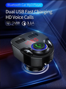 BT điện áp kép USB sạc <span class=keywords><strong>FM</strong></span> <span class=keywords><strong>Transmitter</strong></span> <span class=keywords><strong>carkit</strong></span> rảnh tay không dây Bluetooth MP3 xe MP3 Máy nghe nhạc - Product Image 2