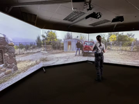 Peralatan Permainan Tembak Proyeksi Interaktif Komersial 6 Tema Kamera 60fps Tembak Target Untuk Pusat Permainan