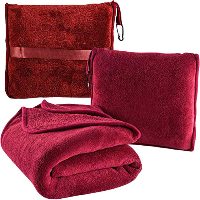 Travel Pillow And Blanket Set Travel Blanket Premium Soft In