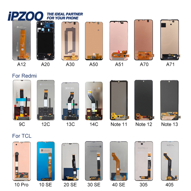 Cell Phone Spare Parts Wholesale All Mobile Phone Lcd Screen Pantalla Celular for Samsung Redmi TCL Display Screen Replacement