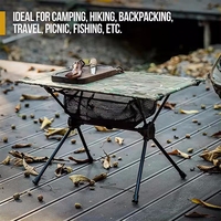 Table de camping portable et légère en aluminium, design compact et pliable, mobilier d'extérieur avec fonction latérale pour tente de plage