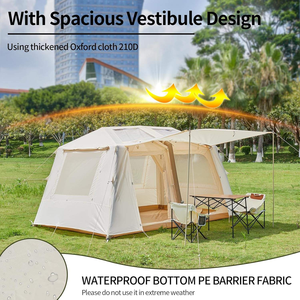 Inflatable <b>tent</b> with skylight Quick inflatable <b>tent</b> waterproof Oxford Camping Inflatable House Camping Air luxury <b>tent</b> - Product Image 5