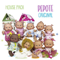 Paket Rumah Spesial 8 Unit Nines Donil Fashion Mini Mainan Plastik DIY untuk Anak Perempuan Usia 5-7 Tahun Set Boneka Mini Model