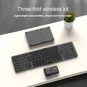 Teclado y Ratón Inalámbricos Plegables Ultra Delgados de Tamaño Completo, Silenciosos, con Teclado Numérico, para Portátil, Oficina, Ergonómicos, Recargables - Product Image 4
