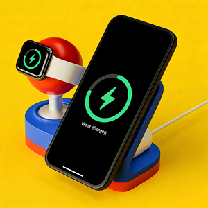 Conception Gratuite Échantillon Rapide Personnalisé Résine Animaux Peints à la Main Dessins Animés Artisanat Téléphone Montre Écouteurs Chargeur Sans Fil 3-en-1 <span class=keywords><strong>Bulldozer</strong></span> - Product Image 6