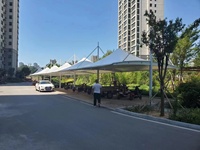 Abri de voiture en membrane PVDF imperméable pour stationnement de véhicules