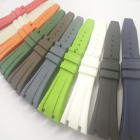 Bracelet de montre en caoutchouc de silicone pour bracelet AP avec boucle déployante 26 mm 27 mm pour montres Audemars et Piguet 15400/26470/15703 avec crochets