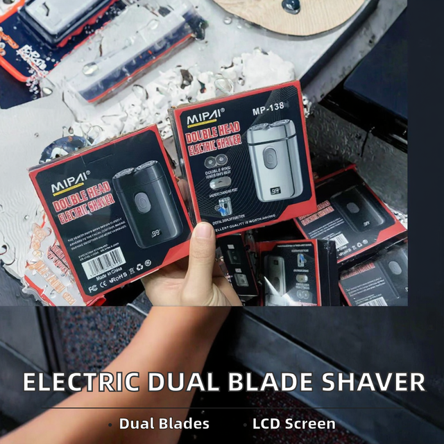 Dual Blade Electric Rechargeable Portable LCD Shaver Consumer Electronics Beard Knife
