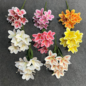 Lirios Artificiales de 7 Cabezas, Flor de Seda Mediana, Impermeables, para Decoración de Bodas, Hogar y Fotografía - Product Image 2