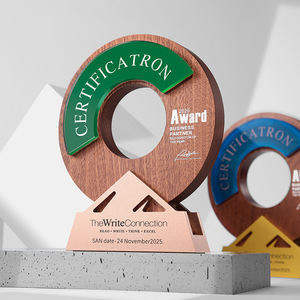 Certificatron Wood Alloy <b>Trophy</b> Laser <b>Engraved</b> Digital Printing Business Gift Conference Award - Product Image 2